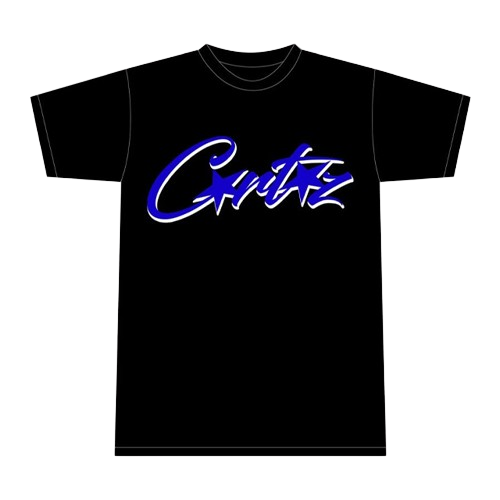 T-shirt Corteiz Allstarz Noir/Bleu